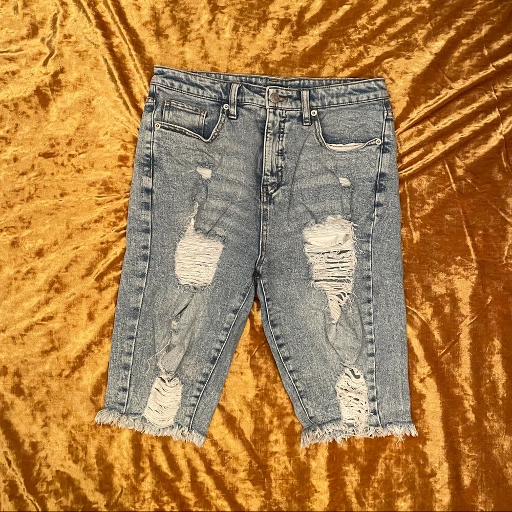 Ripped Jean Shorts